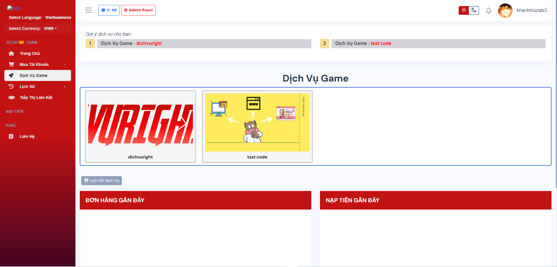 code clone v6 6.7.2 ( dịch vụ game , auto tiếp thị bằng subdomain )